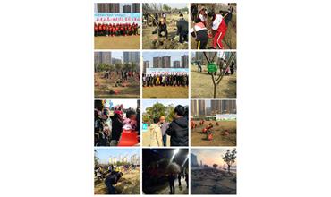 南通分公司與當?shù)刂驹刚吖餐瑢崿F(xiàn)“同栽一棵樹，同抹一片綠”的夢想